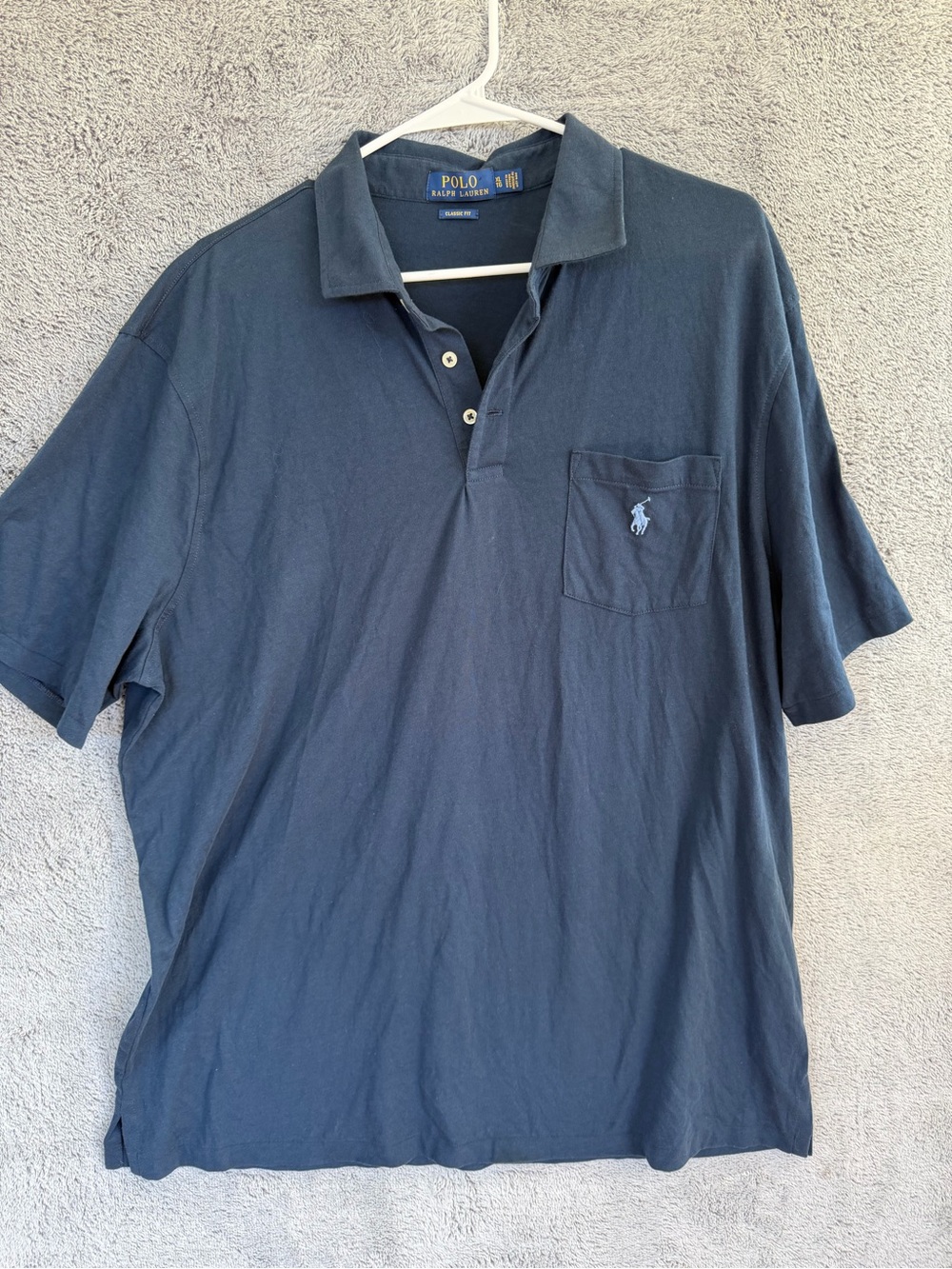 Ralph Lauren Navy blue Short-Sleeve Pocket Polo Shirt size XL
